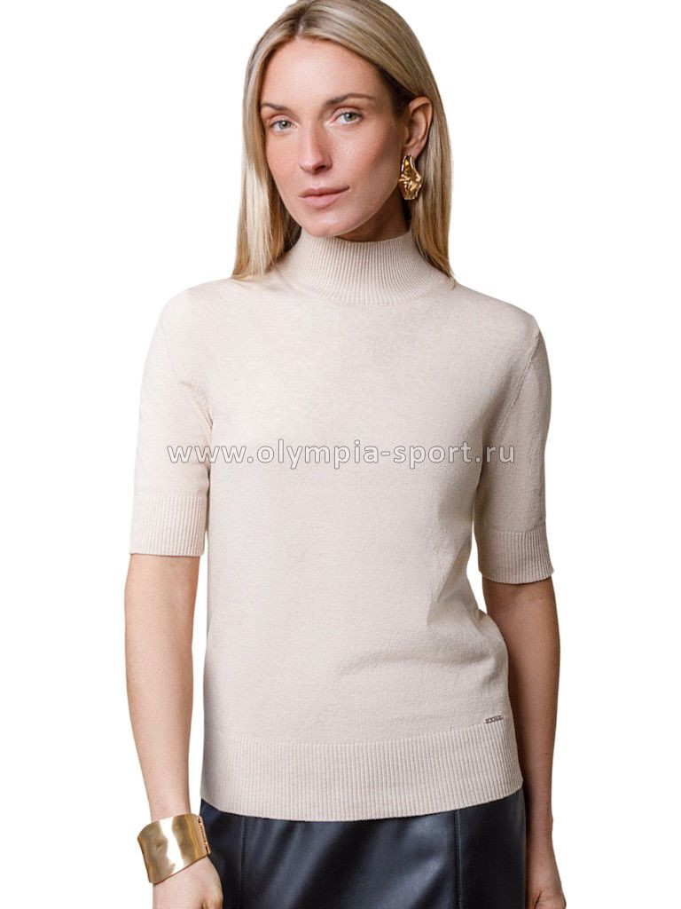 Свитер женский Vilatte D34.201 бежевый меланж