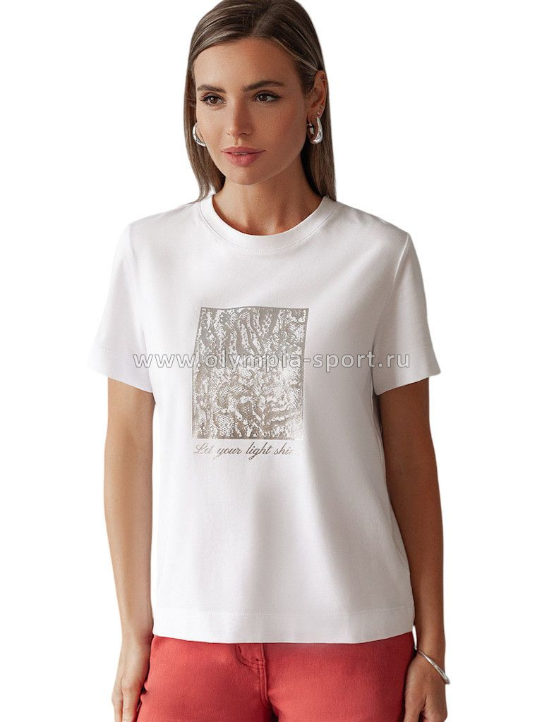 Футболка женская Vilatte D49.110 белый_light shine