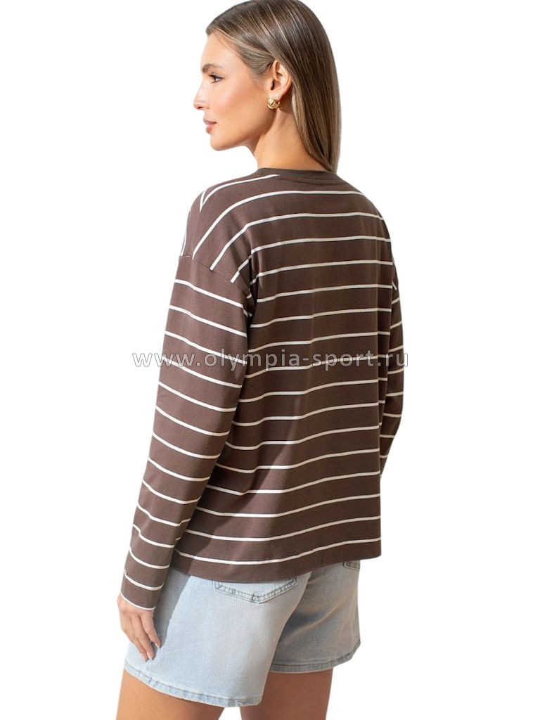 Джемпер женский Vilatte D49.148 белый-кофе