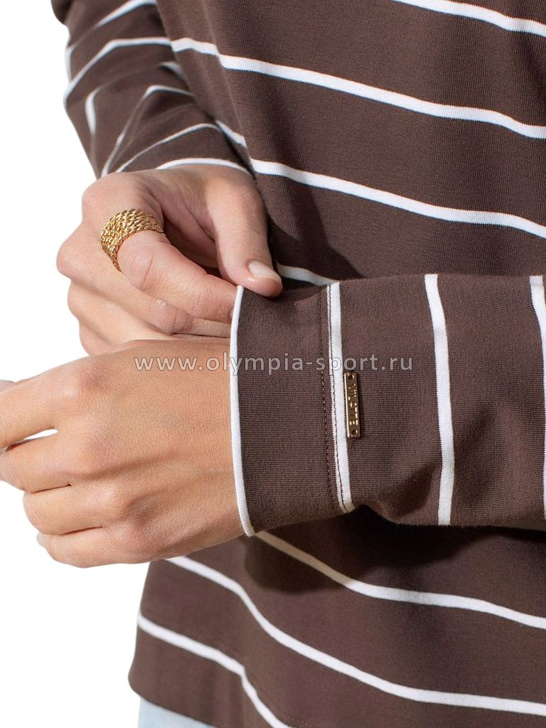 Джемпер женский Vilatte D49.148 белый-кофе