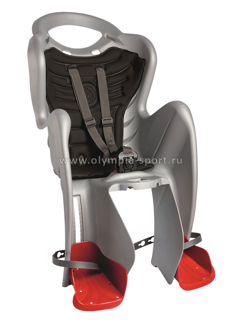 Велокресло детское Tuv Bellelli Mr Fox (Италия) 7лет/22кг серебр. на багажник